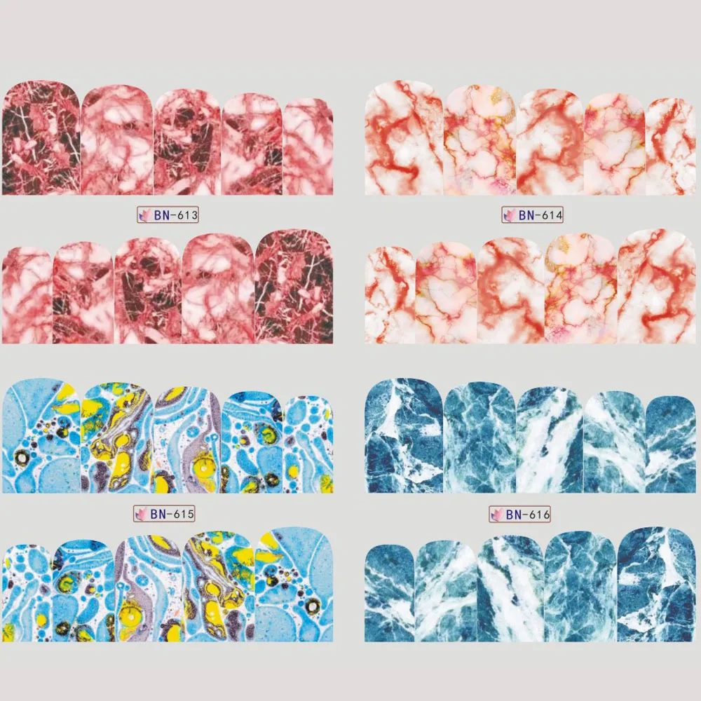 12-adet-T-rnak-Etiket-Su-kartmalar-Renkli-Mermer-Desen-Nail-Art-Transferi-Etiketler-Nail-pu