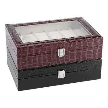 Watch Box 12 Grid Display Case Box for Watches Jewelry Black PU Leather Watch Boxes Storage Winder Organizer Holder
Watch Box 12 Grid Display Case Box for Watches Jewelry Black PU Leather Watch Boxes Storage Winder Organizer Holder