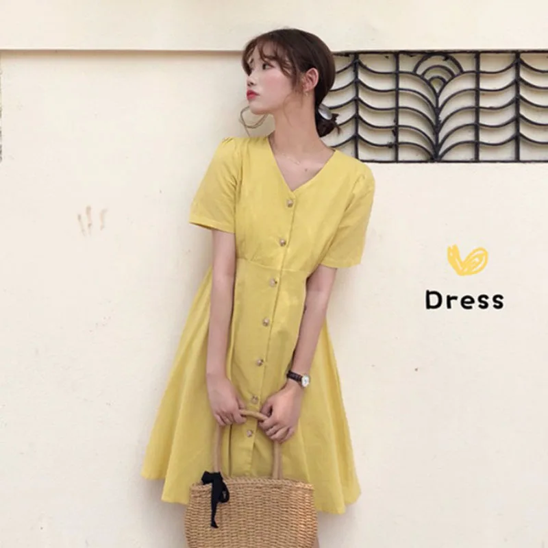Women's Dresses V-neck Solid Short-sleeved Elegant Dress Summer Chic Japan Dress Holiday Girls Sweet Female Vestido SP558
Women's Dresses V-neck Solid Short-sleeved Elegant Dress Summer Chic Japan Dress Holiday Girls Sweet Female Vestido SP558