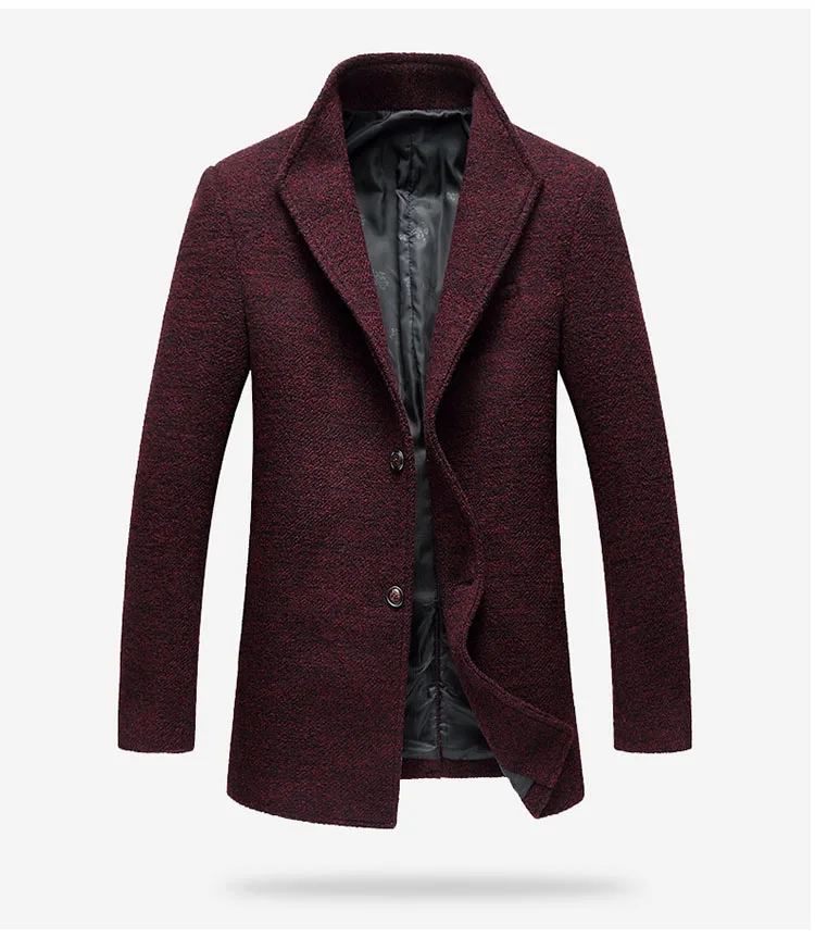 Aolamegs Men Winter Jackets Woolen Coats Fashion Slim Fit Men's Windproof Overcoat Warm Outerwear Business Casual Jacket Parka (8)