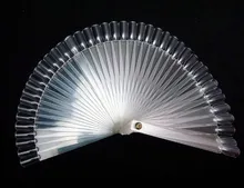 50 pièces en plastique transparent faux ongles Art conseils bâtons polonais affichage ventilateur pratique outils de bricolage conseil manucure Kit ensemble(China)