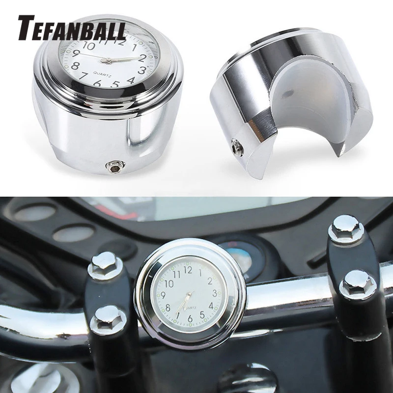 Universal 7/8" Waterproof Chrome Motorcycle Bike Handlebar Mount Quartz Clock Watch Aluminum Luminous Clock Moto Accessori 2019
Universal 7/8" Waterproof Chrome Motorcycle Bike Handlebar Mount Quartz Clock Watch Aluminum Luminous Clock Moto Accessori 2019