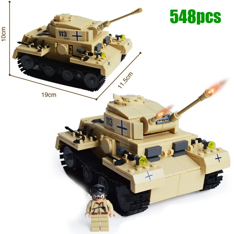 Military WW2 German Panzer III Tank 3D Model AUSF L Primary Battle Tank Building Block Toy for boy compatible with lego
Military WW2 German Panzer III Tank 3D Model AUSF L Primary Battle Tank Building Block Toy for boy compatible with lego