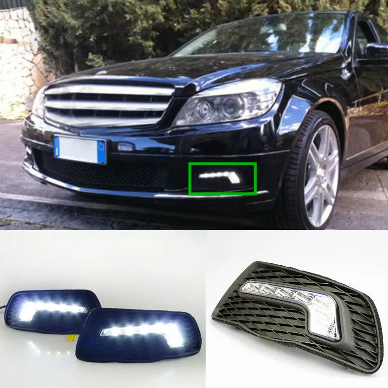 2pcs White DRL LED Daytime Running Light Fog Lamp For Mercedes-Benz C-Class 2009-2010
2pcs White DRL LED Daytime Running Light Fog Lamp For Mercedes-Benz C-Class 2009-2010