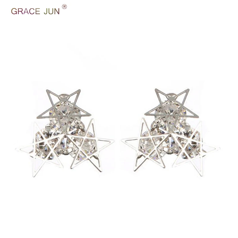GRACE JUN Top Quality Cubic Zircon 3 Star Shape Clip on Earrings No Pierced for Women Fashion Gorgeous Bridal Wedding Earrings
GRACE JUN Top Quality Cubic Zircon 3 Star Shape Clip on Earrings No Pierced for Women Fashion Gorgeous Bridal Wedding Earrings