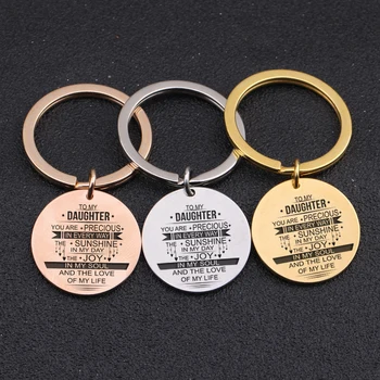 "To My Daughter You Are Precious..."Key Chain Dad Mom Gift To Daughter Key Pendant Girls Jewelry Birthday Present 1 pcs
"To My Daughter You Are Precious..."Key Chain Dad Mom Gift To Daughter Key Pendant Girls Jewelry Birthday Present 1 pcs
