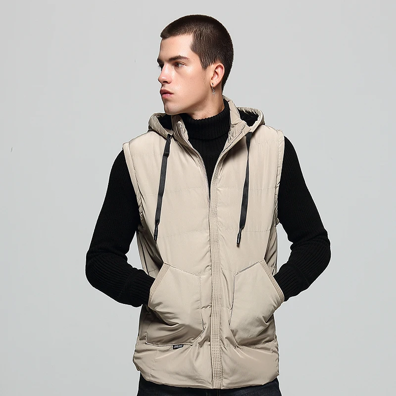 British Autumn Winter Fashion Men Vest Hooded Coat Stand Collar Casual Outwear Thick Velvet Parka Men Sleeveless Warm Jackets
British Autumn Winter Fashion Men Vest Hooded Coat Stand Collar Casual Outwear Thick Velvet Parka Men Sleeveless Warm Jackets
