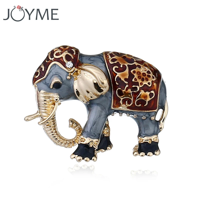 Cute Enamel Elephant Brooch Buckle Shawl And Badges Unisex Animal Brooches Clothing for Women Men Pin Jewelry Gift | Украшения и