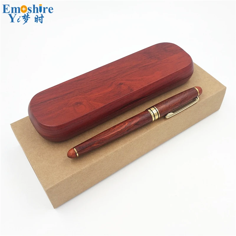 Emoshire (2) Imported pear mahogany signature pen suit boutique mahogany natural character high - end business gifts custom