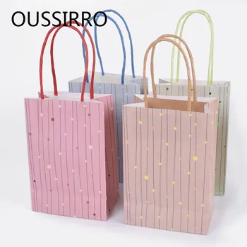 10Pcs/Lot Single-sided Hot Stamping Kraft Paper Bag Fresh Mini Gift Portable Bags Wedding Party Favor Baby Shower Candy Boxes 
10Pcs/Lot Single-sided Hot Stamping Kraft Paper Bag Fresh Mini Gift Portable Bags Wedding Party Favor Baby Shower Candy Boxes