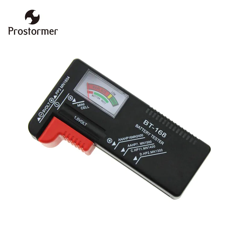 Prostormer Universal Digital Battery Tester Electronic Battery Checker for AA/AAA/9V Button Cell Colour Coded Meter BT-168
Prostormer Universal Digital Battery Tester Electronic Battery Checker for AA/AAA/9V Button Cell Colour Coded Meter BT-168