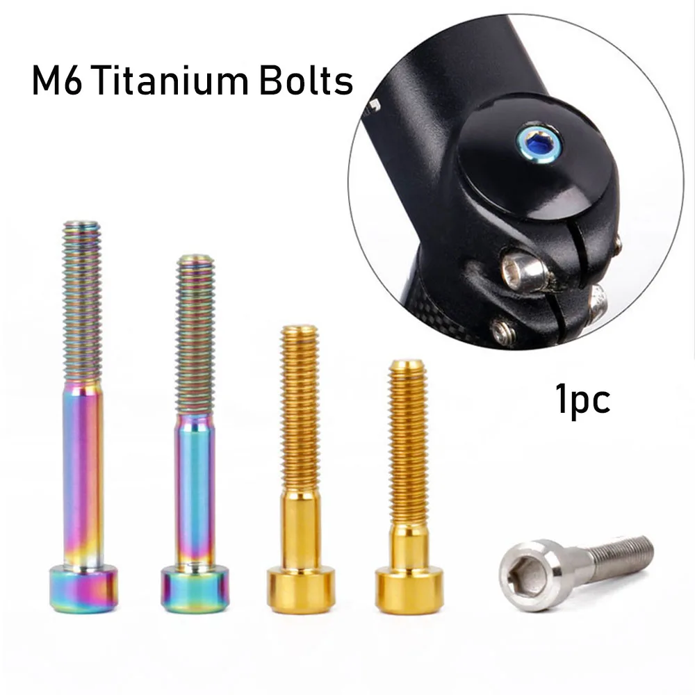 1Pcs M6 Titanium Bolts Bicycle Headset Fixing Stem Top Cap 30/35/40mm Ti Screws for MTB BMX Bikes Fastening Bikes Accessories
1Pcs M6 Titanium Bolts Bicycle Headset Fixing Stem Top Cap 30/35/40mm Ti Screws for MTB BMX Bikes Fastening Bikes Accessories