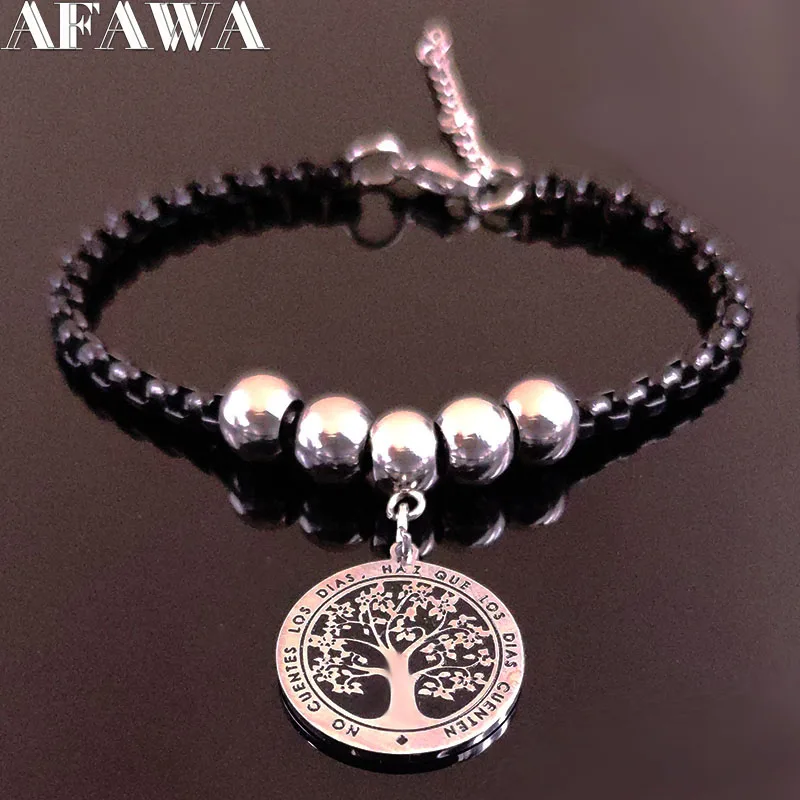2019 Fashion Tree of Life Stainless Steel Bracelete Women Black Color Bracelets Jewelry pulsera acero inoxidable mujer B18467
2019 Fashion Tree of Life Stainless Steel Bracelete Women Black Color Bracelets Jewelry pulsera acero inoxidable mujer B18467