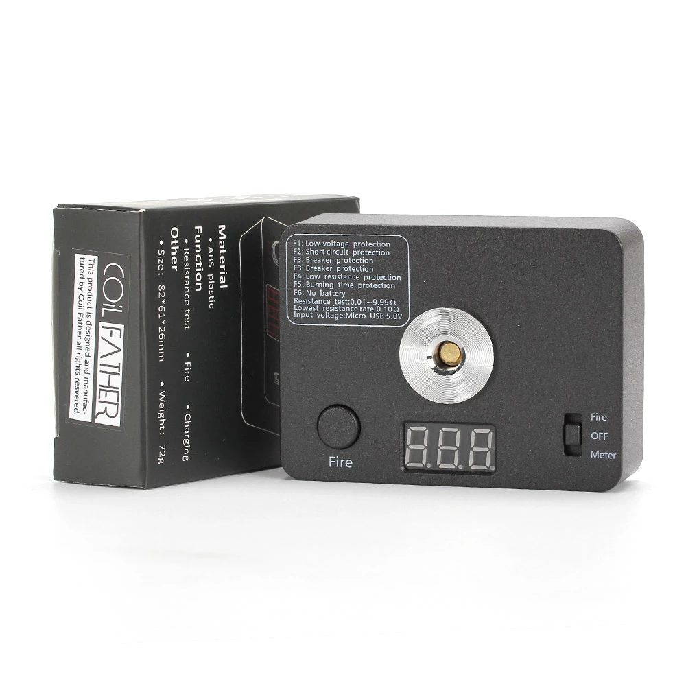 Coil Father 521 Tab Mini Vape Digital Ohm Meter Resistance Tester Wire Coil DIY Tool For RBA RDA Atomizer E Cigarette Accessory
Coil Father 521 Tab Mini Vape Digital Ohm Meter Resistance Tester Wire Coil DIY Tool For RBA RDA Atomizer E Cigarette Accessory