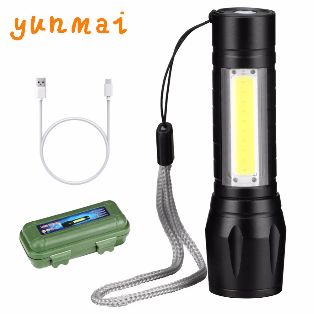 Upgrade Newest Design Usb Charging Powerful Flashlight 3800lm Xpe Cob Led Flash Light Zoomable Tactical Torch Lamp+battery+box
Upgrade Newest Design Usb Charging Powerful Flashlight 3800lm Xpe Cob Led Flash Light Zoomable Tactical Torch Lamp+battery+box