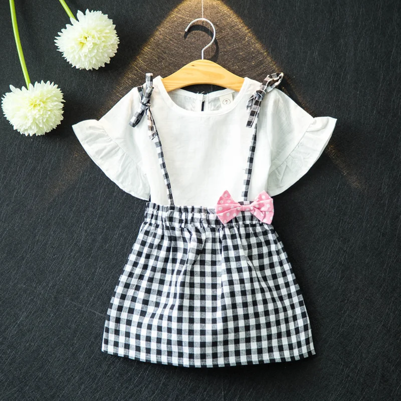Girl Summer Clothes Set Girls Short-sleeved Straps Skirt With Bow Clothing Set baby Girl Fashion Clothes Kids Suit Girl Clothes
Girl Summer Clothes Set Girls Short-sleeved Straps Skirt With Bow Clothing Set baby Girl Fashion Clothes Kids Suit Girl Clothes