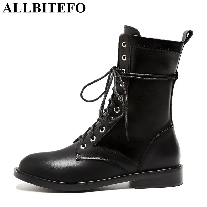 ALLBITEFO New arrival genuine leather thick heel women boots fashion brand high heels ankle boots women winter snow boots shoes
ALLBITEFO New arrival genuine leather thick heel women boots fashion brand high heels ankle boots women winter snow boots shoes
