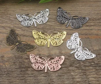 38x23mm Vintage Filigree Butterfly Wraps Links Connectors European Charms Hair Clasp Bu Yao Accessories DIY Findings Multi-Color
38x23mm Vintage Filigree Butterfly Wraps Links Connectors European Charms Hair Clasp Bu Yao Accessories DIY Findings Multi-Color