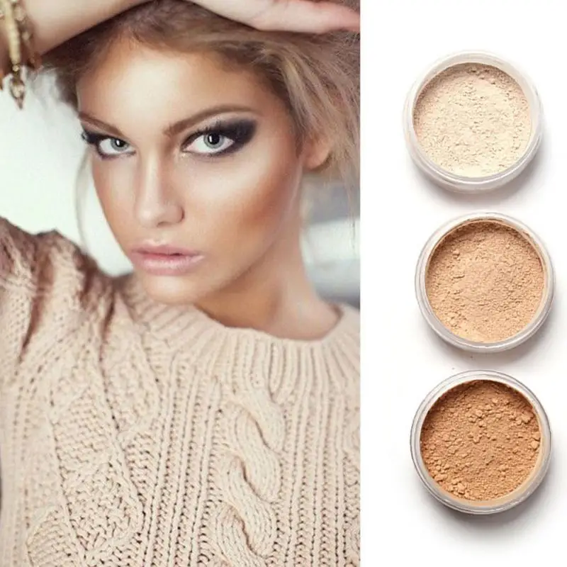 3 цвета профессиональный макияж порошковое масло для лица Управление Loose Powder Smooth