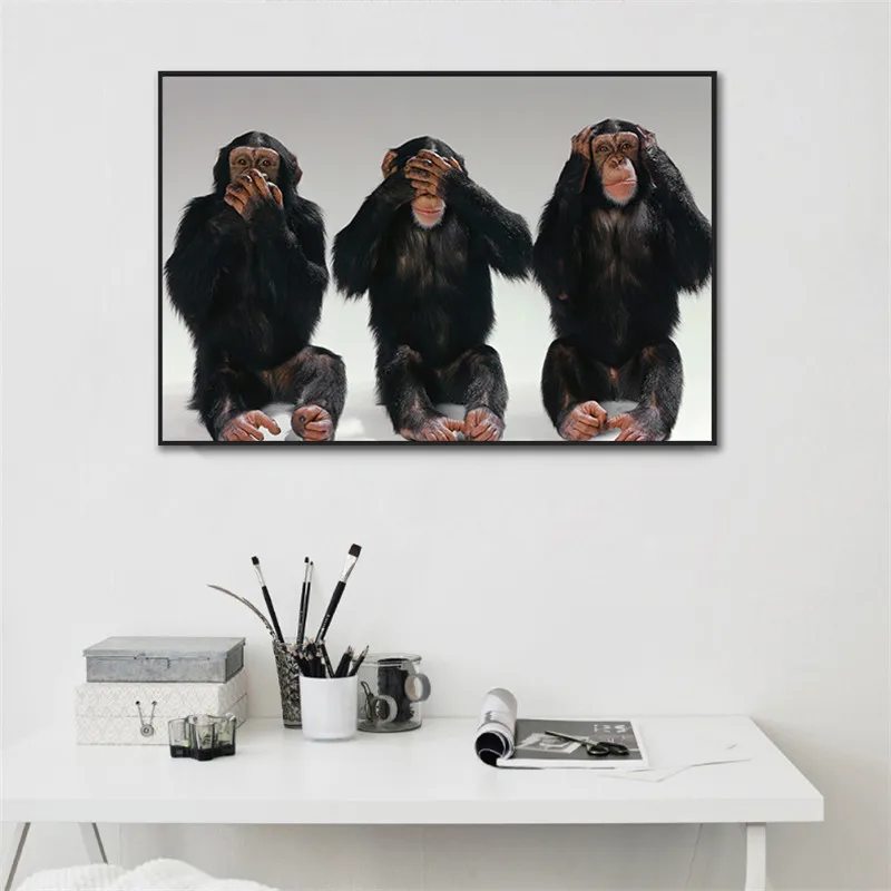 Canvas Painting Art Picture Funny Monkeys Blind Deaf Dumb Improvisation Posters and Prints Cuadros Decoracion Salon Wall Decor
Canvas Painting Art Picture Funny Monkeys Blind Deaf Dumb Improvisation Posters and Prints Cuadros Decoracion Salon Wall Decor