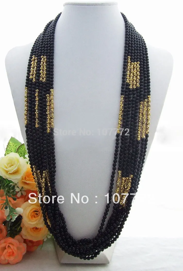 30.5" 8 strands 4 mm Onyx Necklace
30.5" 8 strands 4 mm Onyx Necklace