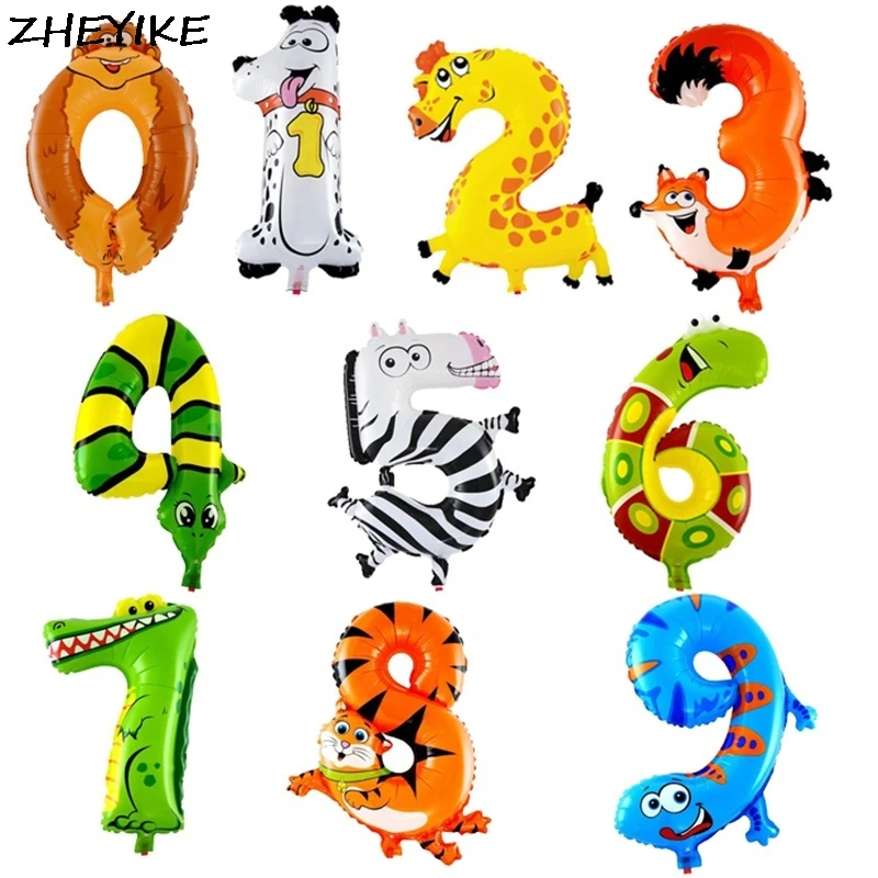 ZHEYIKE 16 Inch Animals Number Foil Balloons 0-9 Digit Helium Ballons Birthday Wedding Decor Air Balloons Event Party Supplies
ZHEYIKE 16 Inch Animals Number Foil Balloons 0-9 Digit Helium Ballons Birthday Wedding Decor Air Balloons Event Party Supplies