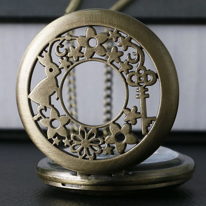 Pretty Wathces The Alice in Wonderland Rabbit Flower Hollow Quartz Pocket Watch Necklace Clock Pendant Kids Children Girls Gifts
Pretty Wathces The Alice in Wonderland Rabbit Flower Hollow Quartz Pocket Watch Necklace Clock Pendant Kids Children Girls Gifts