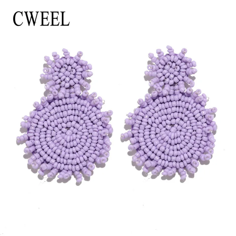 CWEEL Round Drop Earrings For Women Geometric Beaded Ethnic Big Earrings Fashion Jewelry Wedding Statement Earring Brincos
CWEEL Round Drop Earrings For Women Geometric Beaded Ethnic Big Earrings Fashion Jewelry Wedding Statement Earring Brincos