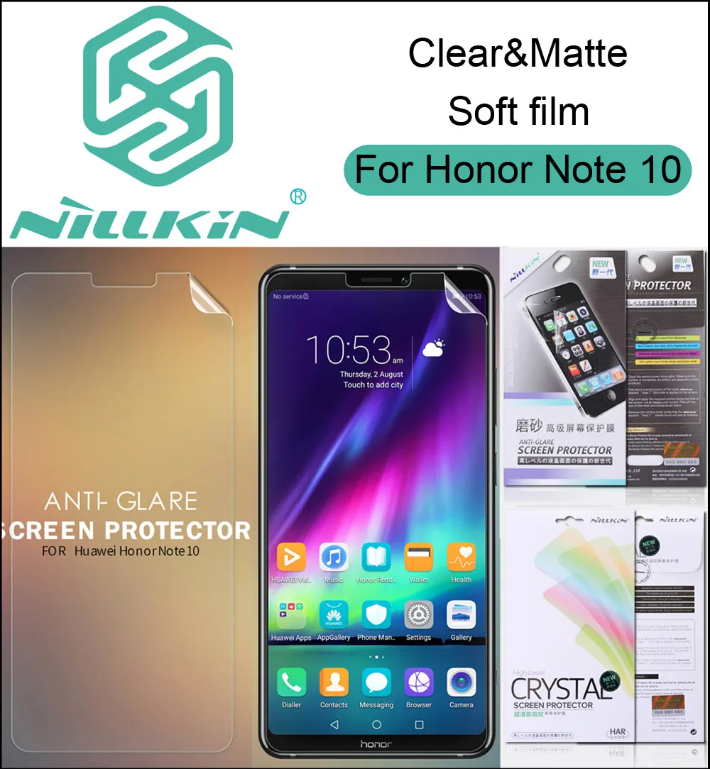 Nillkin Matte HD Clear Screen Protective Film For Huawei Honor Note 10 Note10 Soft Transparent Crystal 6.95 inch
Nillkin Matte HD Clear Screen Protective Film For Huawei Honor Note 10 Note10 Soft Transparent Crystal 6.95 inch