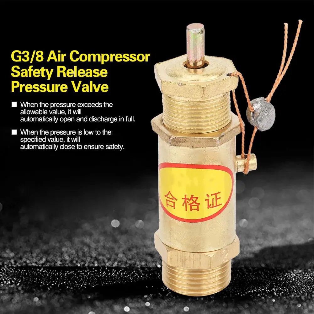 G3/8 Air Compressor Safety Release Valve Pressure Relief Valve for Boiler Steam Generator 5KG G3/8 Air Compressor Safety Release Valve Pressure Relief Valve for Boiler Steam Generator 5KG