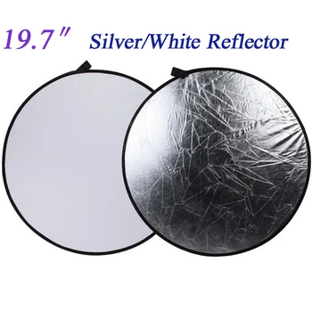 22" 56cm 2 in 1 Round Flash Photo Studio Collapsible Light Photography Camera Reflector Silver White Fotografia Reflectors Disc
22" 56cm 2 in 1 Round Flash Photo Studio Collapsible Light Photography Camera Reflector Silver White Fotografia Reflectors Disc