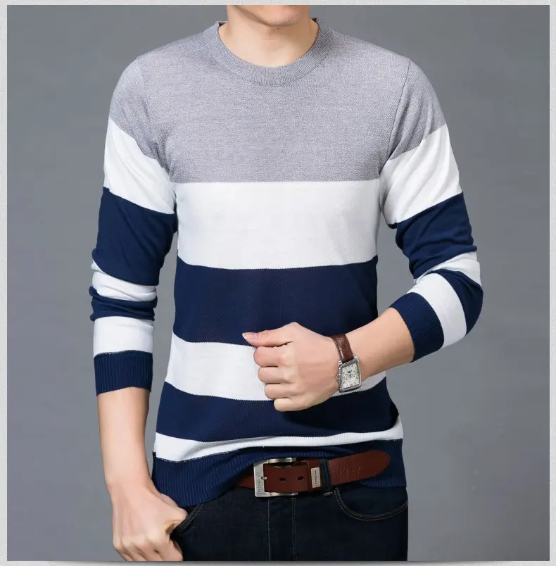 MuLS Brand Mens Pullover Sweaters Autumn Winter Striped Sweater Pullovers Male Jumpers Knitwears Boys Plus Size M-3XL Drop Ship 03