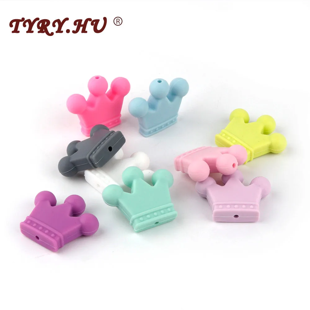 TYRY.HU 50pcs Crown Silicone Beads BPA Free Jewelry Makings Silicon Teethers Necklace Baby Teething Beads For Nurse Jewelry Toys
TYRY.HU 50pcs Crown Silicone Beads BPA Free Jewelry Makings Silicon Teethers Necklace Baby Teething Beads For Nurse Jewelry Toys