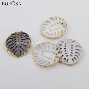 BOROSA 10PCS Wholesale Leaf Hollow Rainbow Shell Charm Natural Shell Slice Pendant for Necklace Jewelry Making G1774
BOROSA 10PCS Wholesale Leaf Hollow Rainbow Shell Charm Natural Shell Slice Pendant for Necklace Jewelry Making G1774
