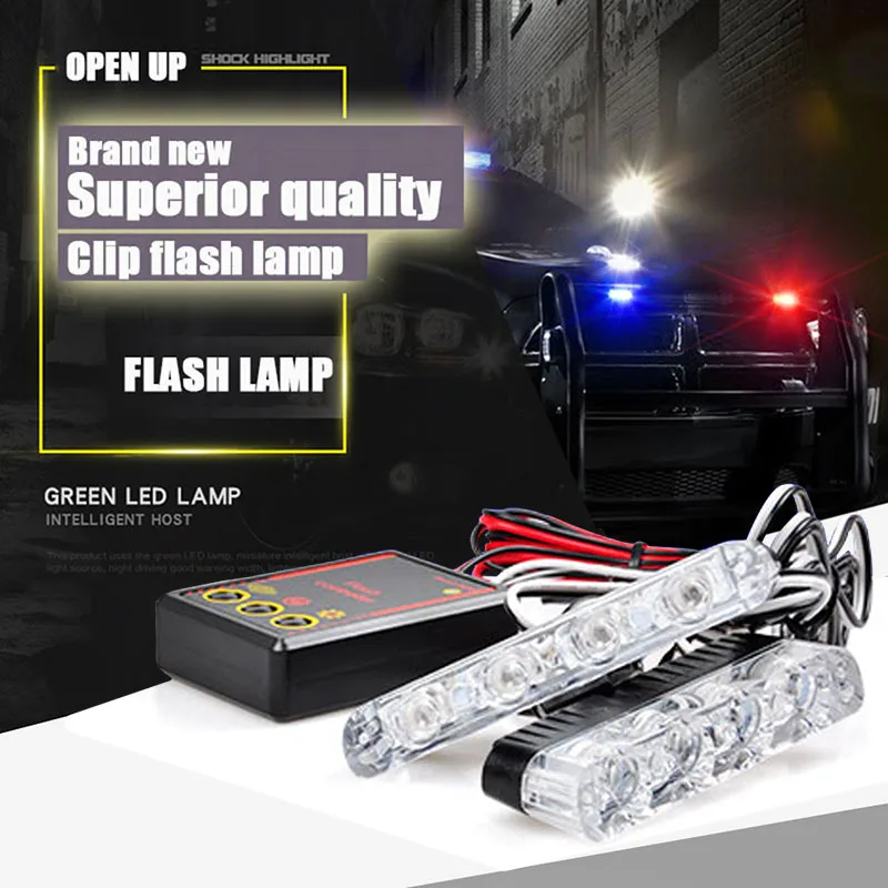2x4LED Wired Remote 12V Automobiles Car Strobe Warning light Flashing Flasher DRL Ambulance Emergency Police day lights
2x4LED Wired Remote 12V Automobiles Car Strobe Warning light Flashing Flasher DRL Ambulance Emergency Police day lights