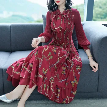 2019 Women Floral Tie Print Polyester Dress Sexy Party Long Dress Elegant Vintage Ruffles Casual Summer Dress
2019 Women Floral Tie Print Polyester Dress Sexy Party Long Dress Elegant Vintage Ruffles Casual Summer Dress