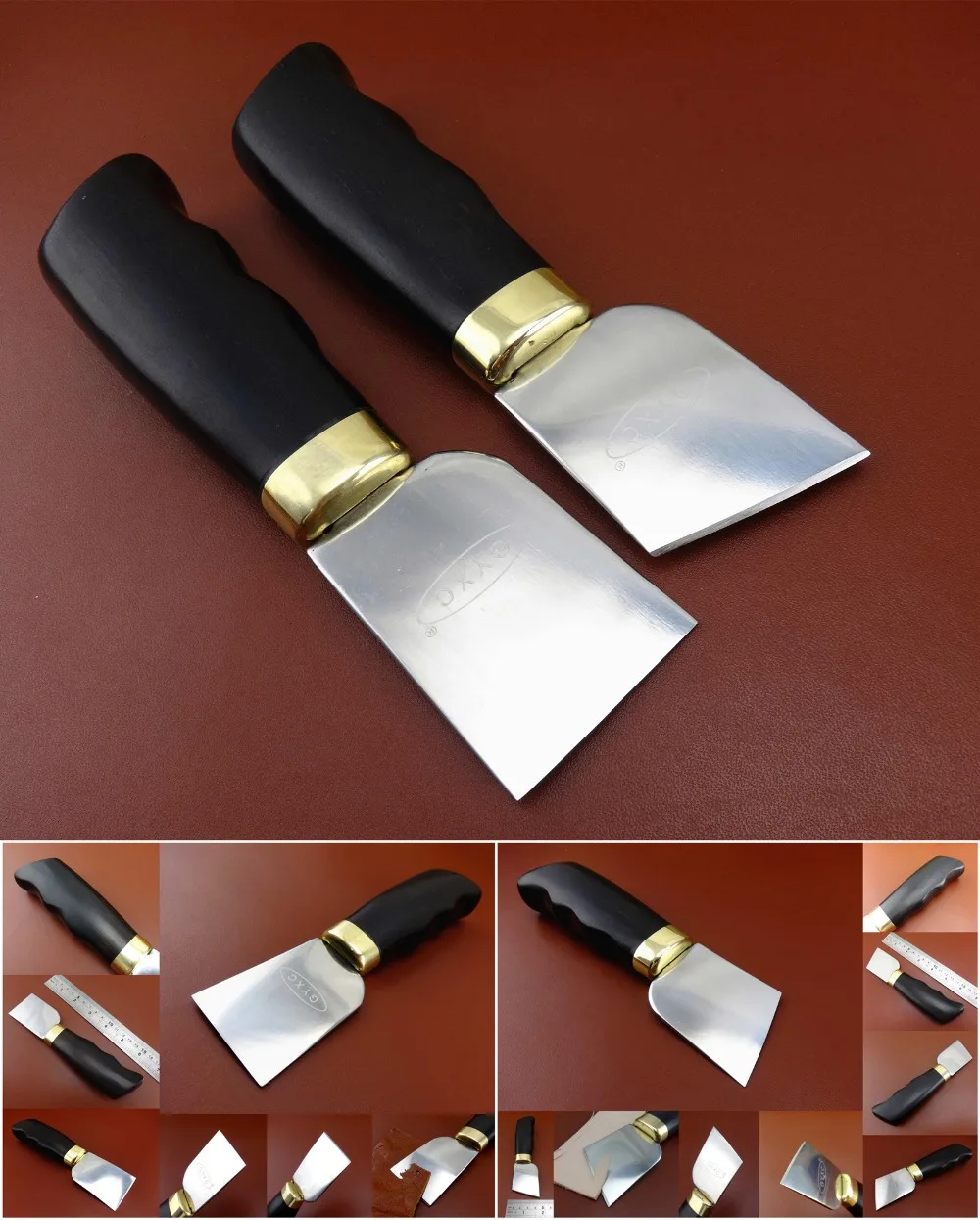 2pcs Leather Craft All Purpose Straight & Angular Skiver Trim Cut Cutter Knife Tool - Edger Creaser Groover Punch Beveler Awl
2pcs Leather Craft All Purpose Straight & Angular Skiver Trim Cut Cutter Knife Tool - Edger Creaser Groover Punch Beveler Awl