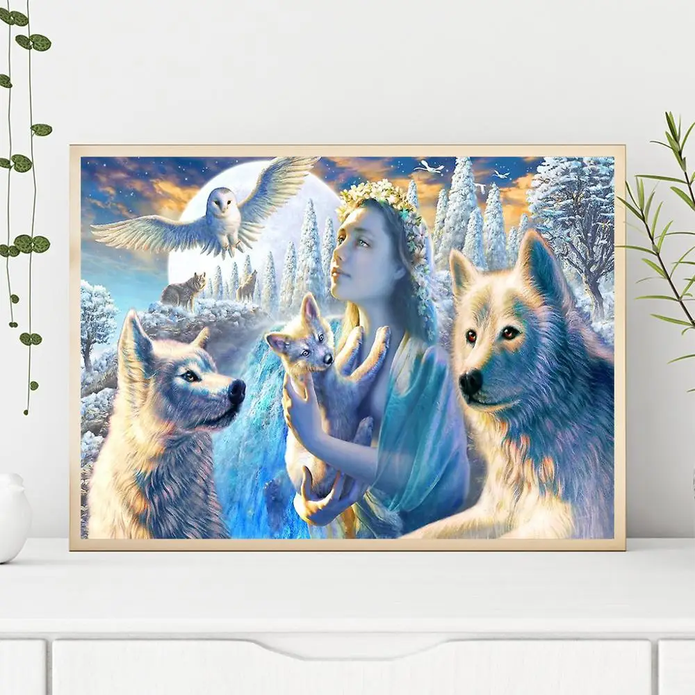 5D DIY Diamond Painting Diamond Embroidery Full Drill Square Beauty And Wolf Pattern Portrait Home Decor broderie diamant F3
5D DIY Diamond Painting Diamond Embroidery Full Drill Square Beauty And Wolf Pattern Portrait Home Decor broderie diamant F3