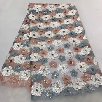 2019 African high quality velvet sequence French Nigerian sequins net tulle mesh Swiss lace fabric for dress 5yards/lot Pink
2019 African high quality velvet sequence French Nigerian sequins net tulle mesh Swiss lace fabric for dress 5yards/lot Pink