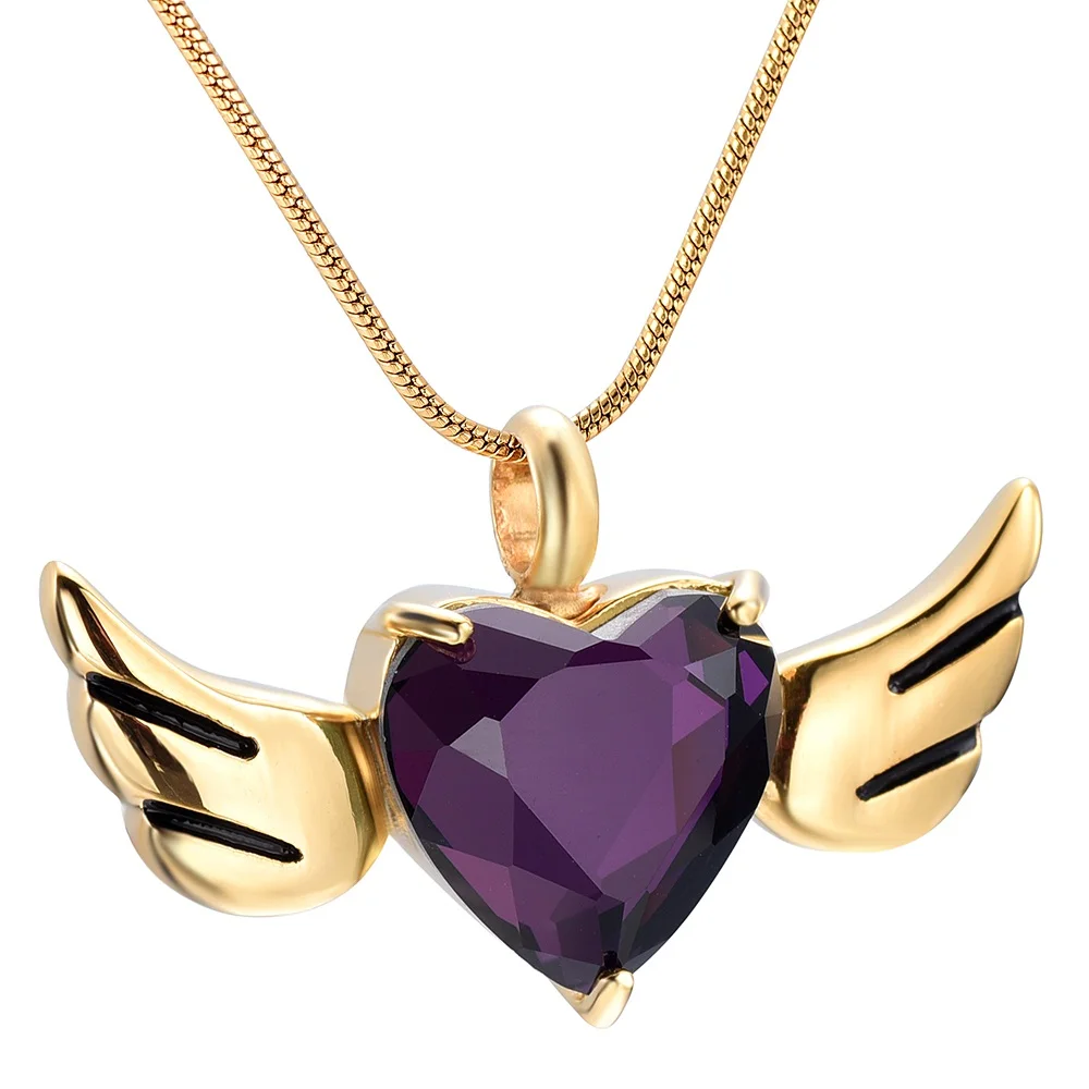 KLH9957 Stainless Steel Angel Wing Cremation Urn Jewelry Glass Heart Memorial for Ashes Necklace Keepsake Urns Pendant Gift
KLH9957 Stainless Steel Angel Wing Cremation Urn Jewelry Glass Heart Memorial for Ashes Necklace Keepsake Urns Pendant Gift