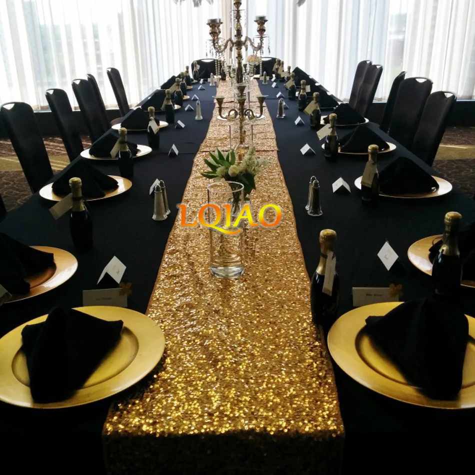 GOld sequin table Runner-002