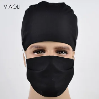 Hat+mask Operating room solid color hat men and women doctors working caps nurses caps turbans surgical caps health caps dentist
Hat+mask Operating room solid color hat men and women doctors working caps nurses caps turbans surgical caps health caps dentist