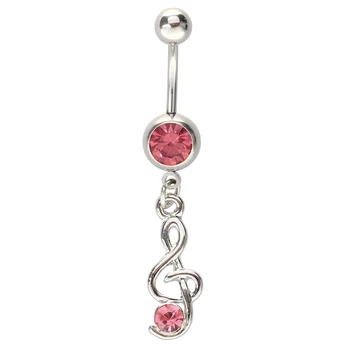 Practical Pink Rhinestone Navel Belly Ring Music Note Dangle Fashion Chic Gift 50x13mm
Practical Pink Rhinestone Navel Belly Ring Music Note Dangle Fashion Chic Gift 50x13mm