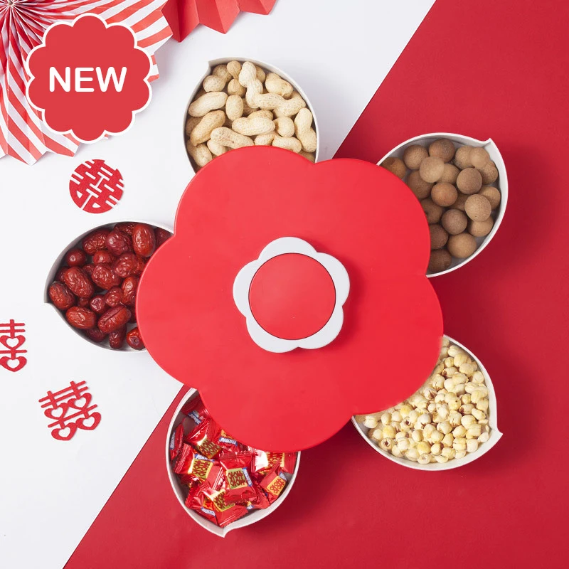 New Red Rotary Storage Box Flower Design Snack Candy Box Jewelry Organizer Cosmetic Solid Fruit Storage Box Festival Decoration
New Red Rotary Storage Box Flower Design Snack Candy Box Jewelry Organizer Cosmetic Solid Fruit Storage Box Festival Decoration