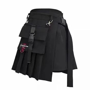 Momoluna 2019 womens modis A-line high waist plaid pocket belt tennis pleated black skirts womens s m l
Momoluna 2019 womens modis A-line high waist plaid pocket belt tennis pleated black skirts womens s m l