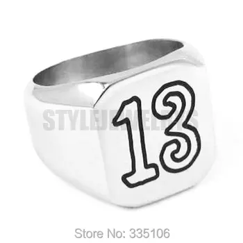 Free shipping! Lucky 13 Ring Smooth Surface Carved Words Ring Stainless Steel Jewelry Gothic Motor Biker Men Ring SWR0316
Free shipping! Lucky 13 Ring Smooth Surface Carved Words Ring Stainless Steel Jewelry Gothic Motor Biker Men Ring SWR0316
