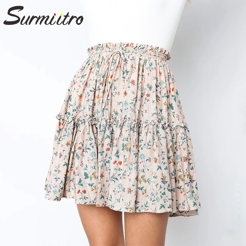Surmiitro Ruffles Floral Print Skirt Women 2019 Spring Summer Fashion High Waist Mini Short Skirt Female A-line Sun School Skirt
Surmiitro Ruffles Floral Print Skirt Women 2019 Spring Summer Fashion High Waist Mini Short Skirt Female A-line Sun School Skirt
