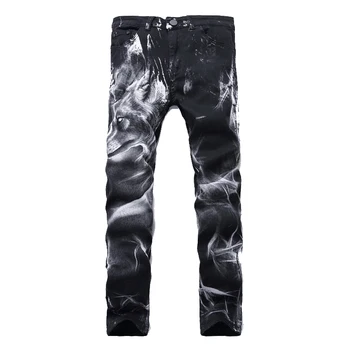jeans Men's Wolf Printed Jeans Men Slim Straight Black Stretch Jeans High Quality Designer Pants
jeans Men's Wolf Printed Jeans Men Slim Straight Black Stretch Jeans High Quality Designer Pants