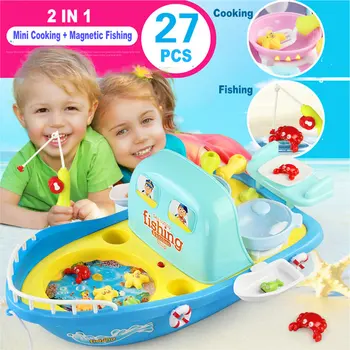 Kids Mini Cooking Set+Magnetic Fishing toy 2 IN 1 Pretend Play Plastic Play Food Kitchen Toy for Girl Children 3-6 years old
Kids Mini Cooking Set+Magnetic Fishing toy 2 IN 1 Pretend Play Plastic Play Food Kitchen Toy for Girl Children 3-6 years old