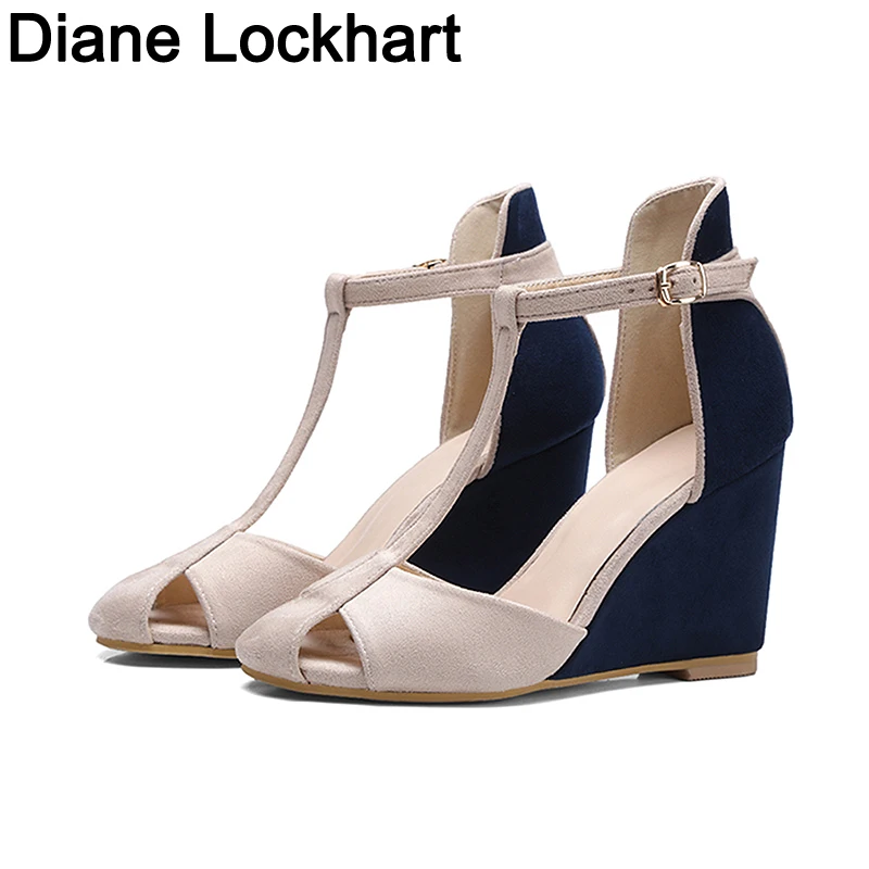 New Summer Women sandals platform Wedges High heel sandals Woman T-strap Buckle Peep toe Sandals Girl Sandals Plus size 32-43
New Summer Women sandals platform Wedges High heel sandals Woman T-strap Buckle Peep toe Sandals Girl Sandals Plus size 32-43